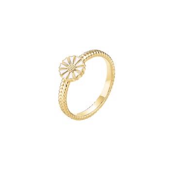 Ring med marguerit i forgyldt sterling sølv, 34 mm – Lund Copenhagen