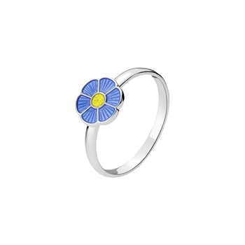 Ring med emalje i sterling sølv – Lund Copenhagen