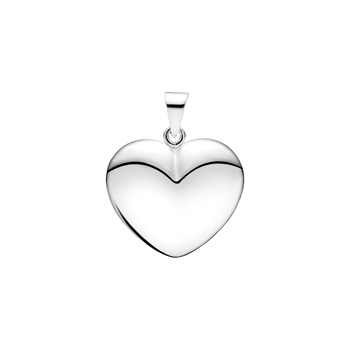Vedhæng med hjerte i sterling sølv, 14x17 mm – Lund Copenhagen