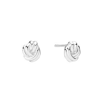 Ørestikker med knude i sterling sølv, 8x7 mm – Lund Copenhagen