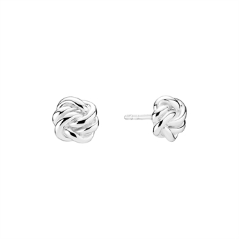 Ørestikker med knude i sterling sølv, 9x8 mm – Lund Copenhagen