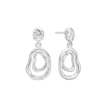 Ørestikker i sterling sølv, 24x12 mm – Lund Copenhagen