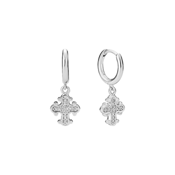 Creol kors zirkonia sterling sølv