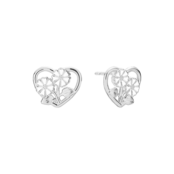Ørestikker med marguerit i sterling sølv, 2x5 mm – Lund Copenhagen