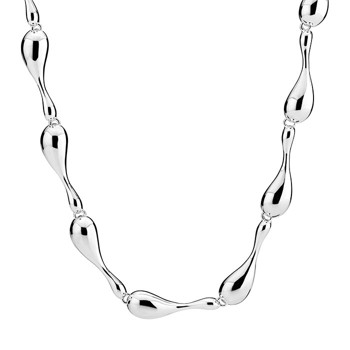 Collier med dråbe i rhodineret sterling sølv – Lund Copenhagen