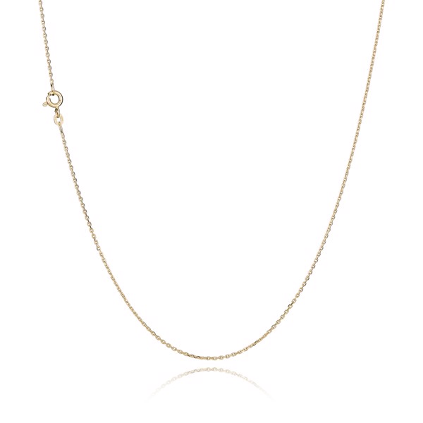 14 kt Anker Facet Guld halskæde, 1,3 mm (tråd 0,4 mm) og længde 50 cm