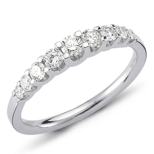 14 kt hvidguld diamant alliance ring, fra Empire ring serien med 0,43 ct diamanter Wesselton / SI