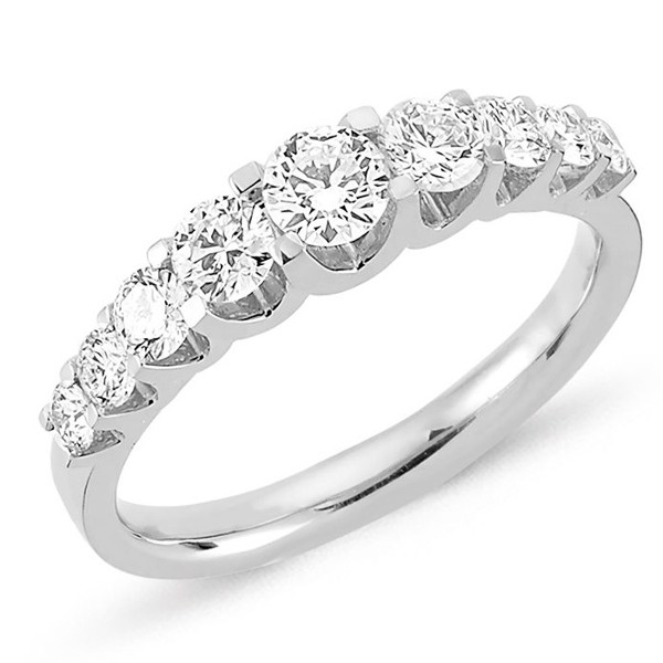 14 kt hvidguld diamant alliance ring, fra Empire ring serien med 0,75 ct diamanter Wesselton / SI