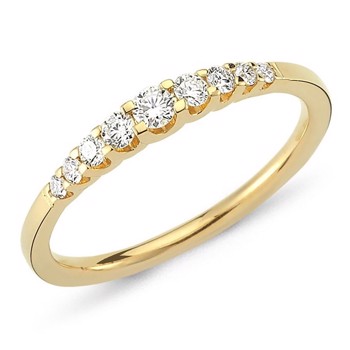 14 kt rødguld diamant alliance ring, fra Empire ringe serien med 0,24 ct diamanter Wesselton / SI