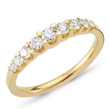 14 kt rødguld diamant alliance ring, fra Empire ring serien med 0,43 ct diamanter Wesselton / SI