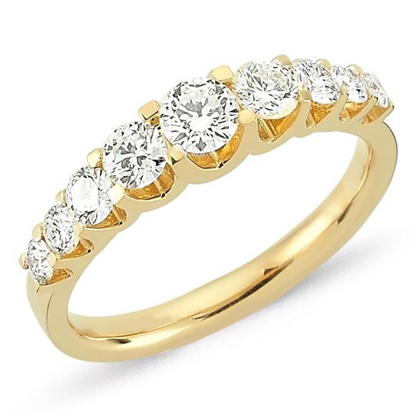 14 kt rødguld diamant alliance ring, fra Empire ring serien med 1,00 ct diamanter Wesselton / SI