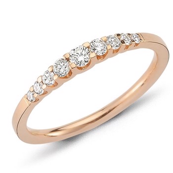 14 kt rosaguld diamant alliance ring, fra Empire ringe serien med 0,24 ct diamanter Wesselton / SI
