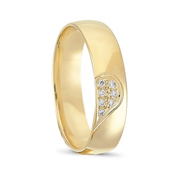 Nuran vielsesring i 14 karat guld – A4076-14G-Dame