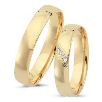 Nuran vielsesring i guld – A4116-14G