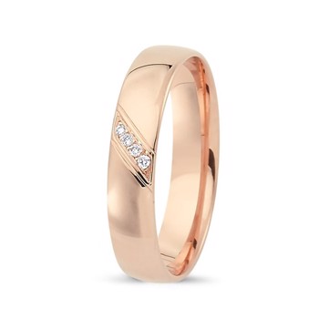Nuran vielsesring i rødguld – A4116-14R-Dame