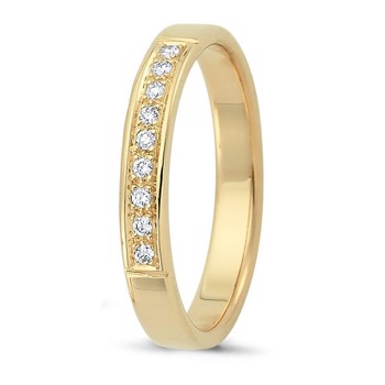 Nuran vielsesring i guld med 0,01 ct diamanter – A4122-14G-Dame
