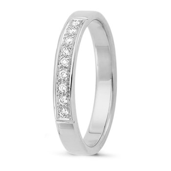 Nuran vielsesring i hvidguld med 0,01 ct diamanter – A4122-14H-Dame