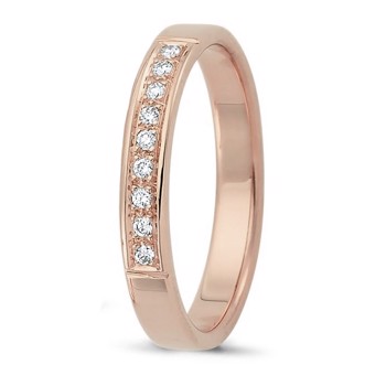 Love Sweet Love rosa guld Damering med 9 x 0,01 ct stk diamanter Wesselton VS