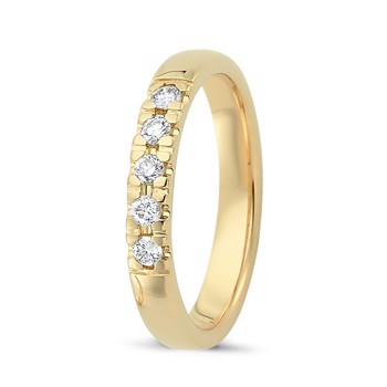 Nuran vielsesring i guld med 0,04 ct diamanter – A4124-14G-Dame