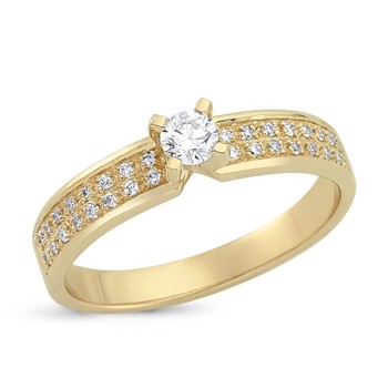 Nuran vielsesring i 14 karat guld – A4126-14G-Dame