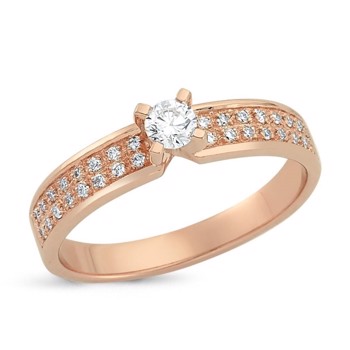 Nuran vielsesring i rødguld – A4126-14R-Dame
