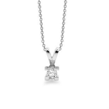 Aagaard 14 karat hvidguld 4 grab vedhæng med 1 0,05-1,00 ct Diamanter
