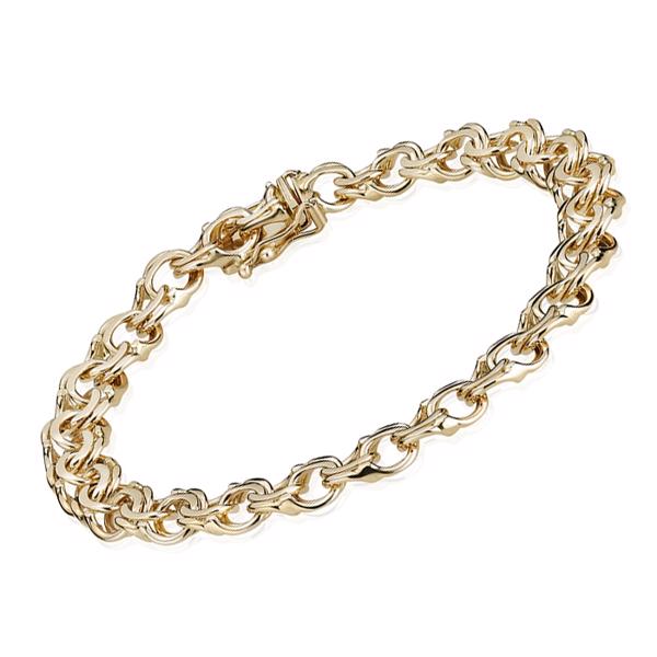 Bismark 14 kt guld armbånd i flere længder & bredder
