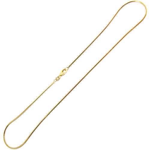 14 kt slange halskæde med Facet, 1,3 mm – længde 45 cm – BNH