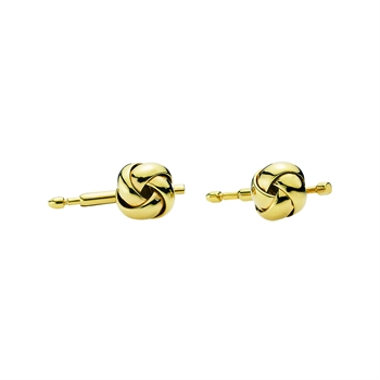 Broche med knude i forgyldt sterling sølv, 8 mm – Lund Copenhagen
