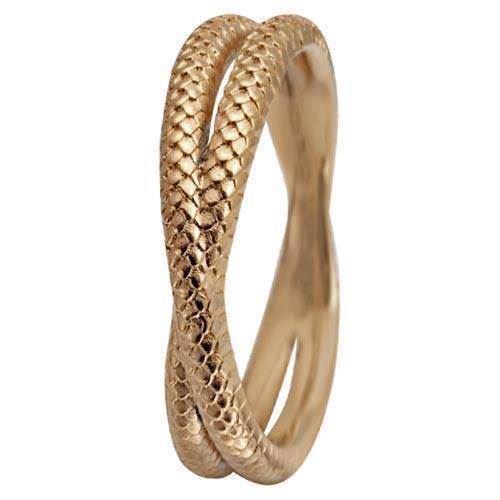 Christina Twin Snake ring – forgyldt sølv