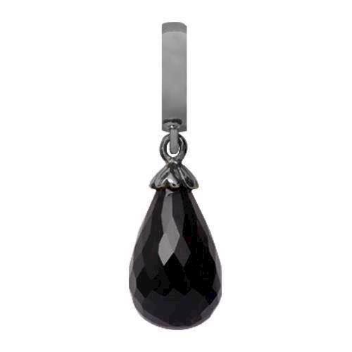 Christina Collect Drop Black charm – sort sølv, 6 mm til Classic læderarmbånd