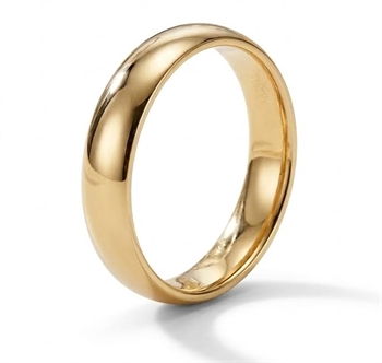 Nuran Classic 14 karat guld 4,5 mm Vielsesring herre, CN1012