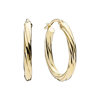 Creoler i 8 karat guld, 24x20 mm – Lund Copenhagen