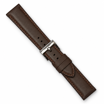 Kraftig brun lammeskinds urrem Daniel Wellington style, 18-22 mm