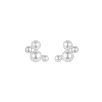 Model ESS010623-05, Dimah øreringe i sølv med perle fra NAVA Copenhagen L. 10 mmi Sterling sølv