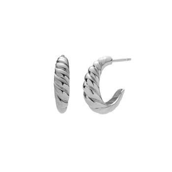 Model ESS010921-11, Mellow creol øreringe i sølv fra NAVA Copenhagen Ø. 19 mmi Sterling sølv