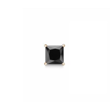 Ørestikker i 8 karat guld med gul zirkonia, 6 mm i 4-grab fatning – Støvring Design