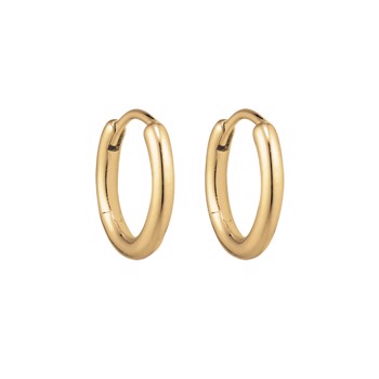 Creoler i forgyldt sølv, 1,6 x 12 mm – Støvring Design