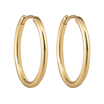 Creoler i forgyldt sølv, 1,6 x 18 mm – Støvring Design