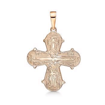 Vedhæng i forgyldt sølv med kors, 19 x 21 mm – Støvring Design