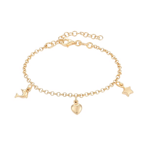 Armbånd i forgyldt sølv med stjerne – Støvring Design