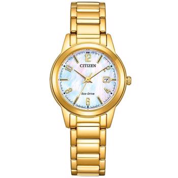 Citizen FE1242-78D dameur – Eco-Drive kronograf i forgyldt stål, 29 mm