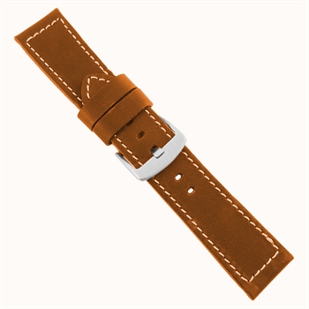 Fluco massiv cognac kalveskinds urrem, 20-26 mm – urrem fra Houmann
