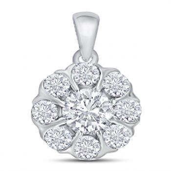 Florea vedhæng, med i alt 0,245 ct Diamant i 14 kt hvidguld