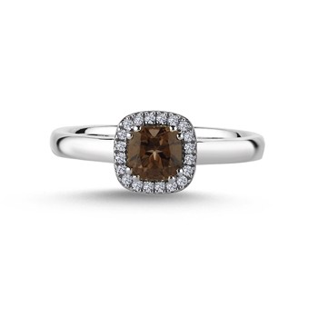 Grace fingerring, med i alt 0,12 ct diamanter i 14 kt hvidguld