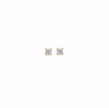 8 kt guld ørestik med 3 mm zirkonia