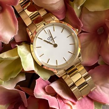 Daniel Wellington Iconic Link dameur med forgyldt stållænke