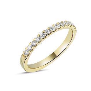 String gulds fingerring med 1-35 stk 0,01 carat diamanter