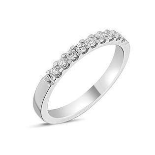 Elegant Nuran 14 karat hvidgulds fingerring med 0,27 carat diamant