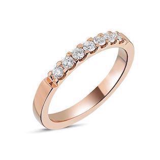 Elegant Nuran 14 karat rosaguld fingerring med 0,28 carat diamant